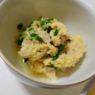 幼児食 カイワレとツナの卵とじ